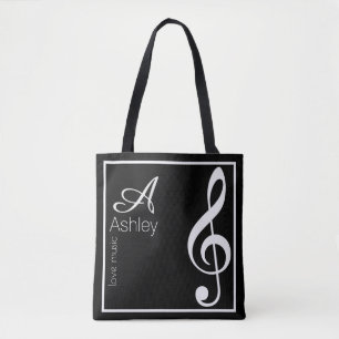 Tote Bag musique de clef à treize