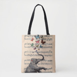 Tote Bag Musique d'éléphant