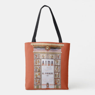 Tote Bag Musique d'opéra vintage, Aïda égyptienne de Verdi