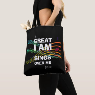 Tote Bag Musique LE GRAND JE CHANTE SUR MOI Christian