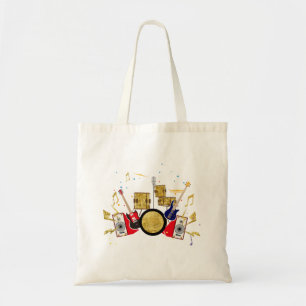 Tote Bag musique partie guitare batterie ensemble musical