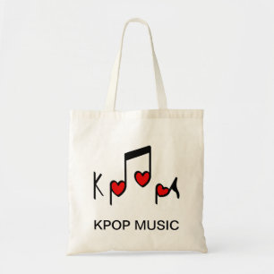 Tote Bag Musique pop de Coréen de coeur !
