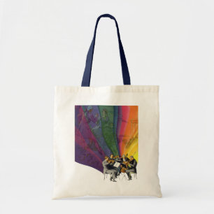 Tote Bag Musique Vintage Arc-en-ciel, Couple Victorien Dans
