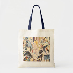 Tote Bag Musique vintage, jazz Art Déco, Rhapsodie en bleu
