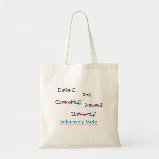Tote Bag Mutisme sélectif malentendu 2 (Devant)