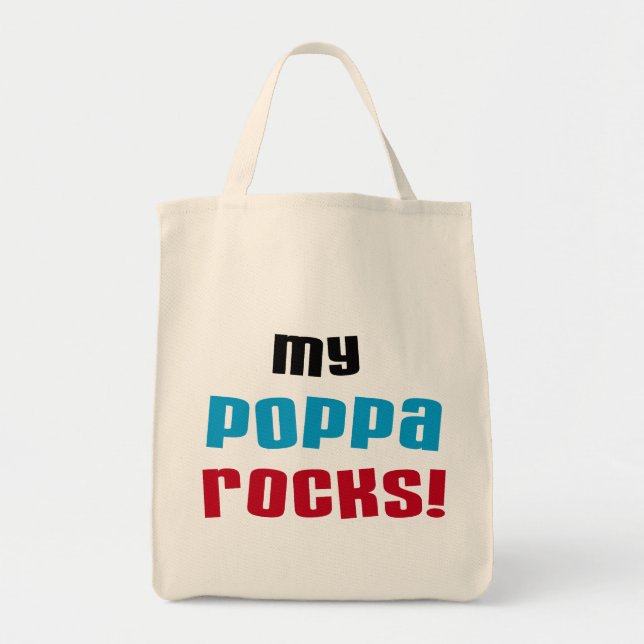 Tote Bag My Poppa Rocks Tshirts et cadeaux (Devant)