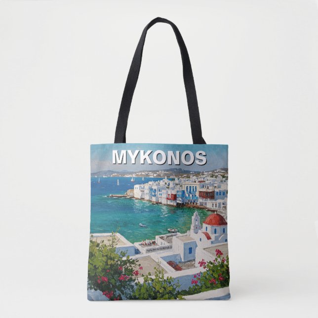 Tote Bag Mykonos Grèce Iles grecques Petite Venise (Devant)