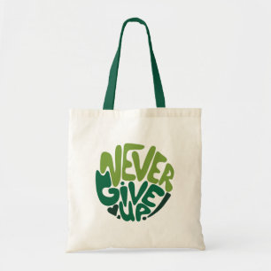 Tote Bag N'abandonnez jamais - Green Positive Hand Letting