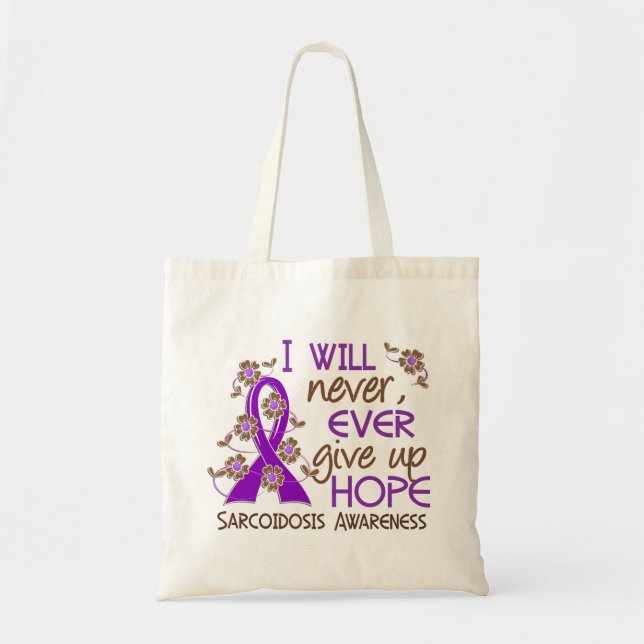 Tote Bag N'abandonnez jamais la sarcoïdose de l'espoir 4 (Devant)