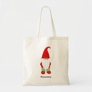 Tote Bag Nain Moderne Habillé de Vert et Rouge