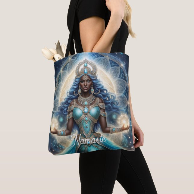 Tote Bag Namaste, Yoga, Méditation, Paix, Respect (De près)