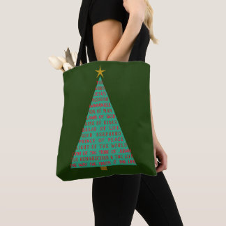 Tote Bag Names of Jesus Christmas Tree