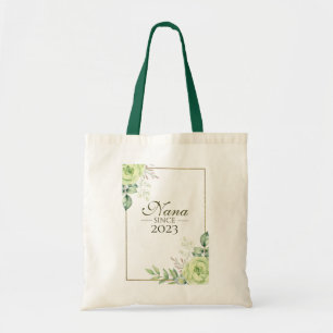 Tote Bag Nana depuis florale personnalisée écrite à la main