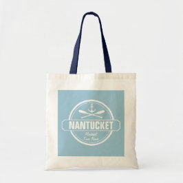 Tote Bag Nantucket, MA nom personnalisé, ancre nautique