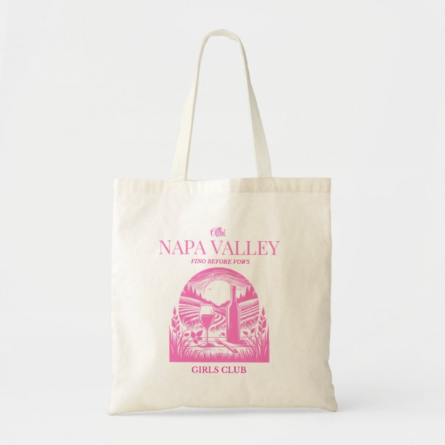 Tote Bag Napa Valley Bachelorte rose (Devant)