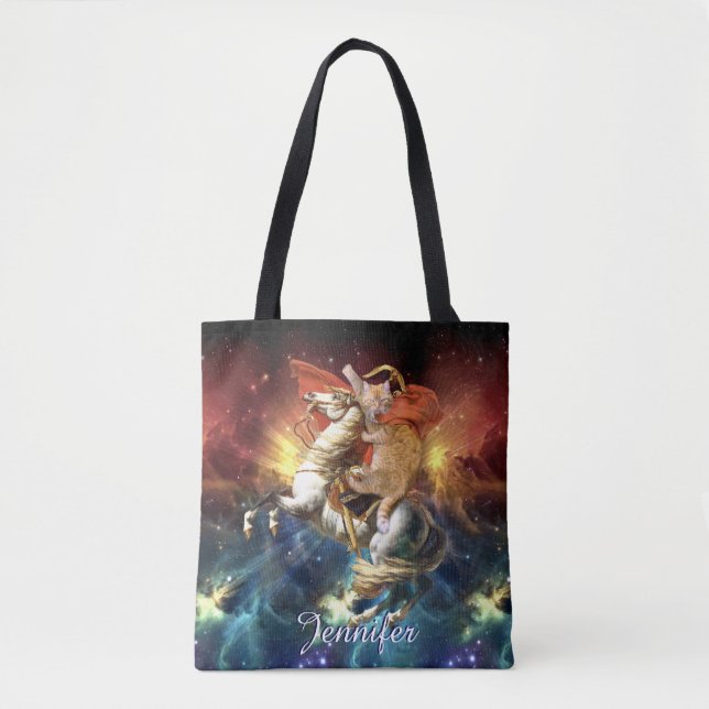 Tote Bag Napoléon Cat dans l'espace (Devant)