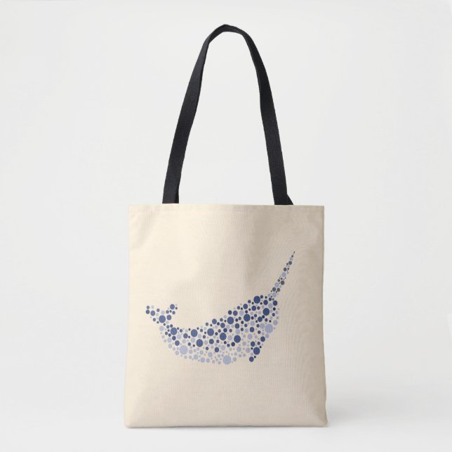 Tote Bag Narwhal En Points (Devant)