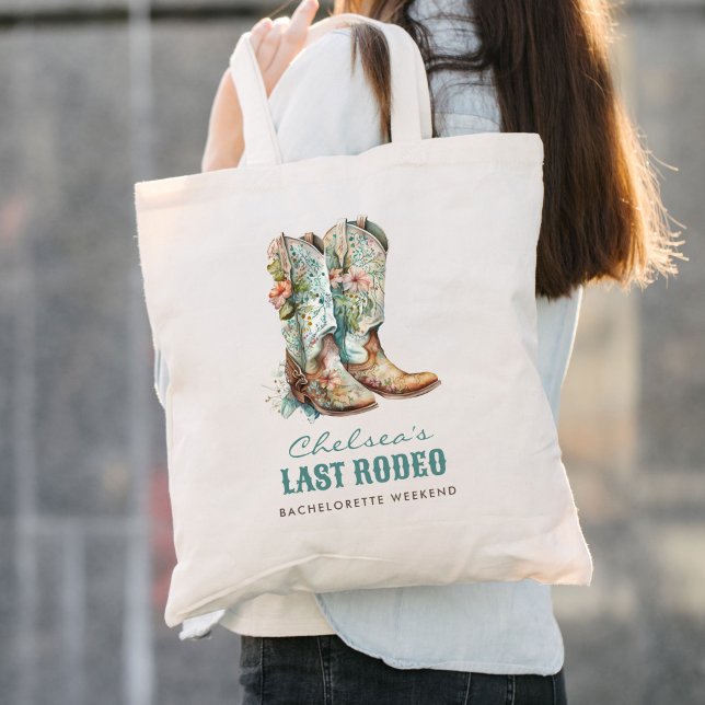 Tote Bag Nashville Dernier Rodeo Boots Bachelorette Party (Créateur téléchargé)