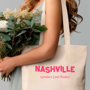 Tote Bag Nashville Moderne Minimaliste Hot Rose Bachelorett