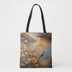 Tote Bag Nature des oiseaux, illustration de l'imaginaire, 