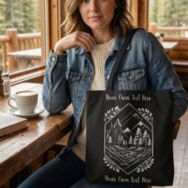 Tote Bag Nature Hiker River Badge Your Text