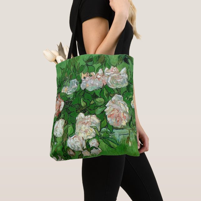 Tote Bag Nature morte : Roses roses de Vincent van Gogh (De près)