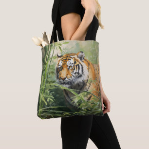 Tote Bag Nature Tiger Bamboo