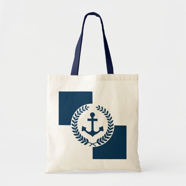 Tote Bag Nautical themed design (Devant)