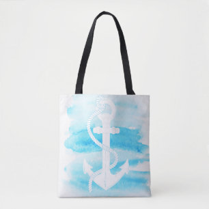 Tote Bag Nautique - Ancre d'aquarelle (1) - toutes les