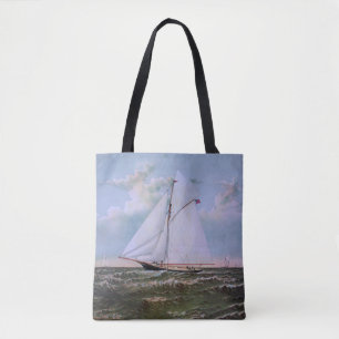 Tote Bag Navire de voile antique sloop yacht voilier océan