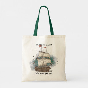 Tote Bag Navire dessiné à la main