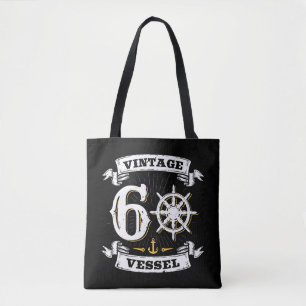 Tote Bag Navire vintage 60e anniversaire voile nautique