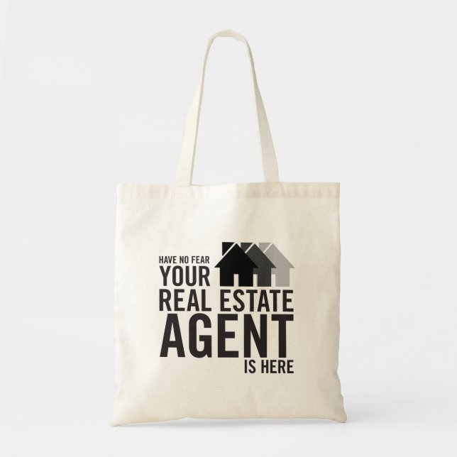 Tote Bag N'ayez aucun vrai slogan d'agent immobilier de (Devant)