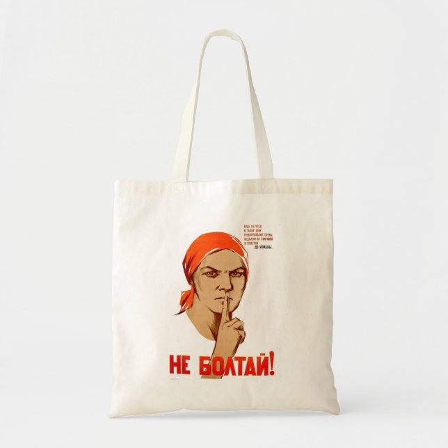 Tote Bag Ne causez pas ! La causerie mène à la trahison (Devant)
