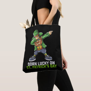 Tote Bag Né Chanceux Le Jour De La Saint-Patrick Dabbing An