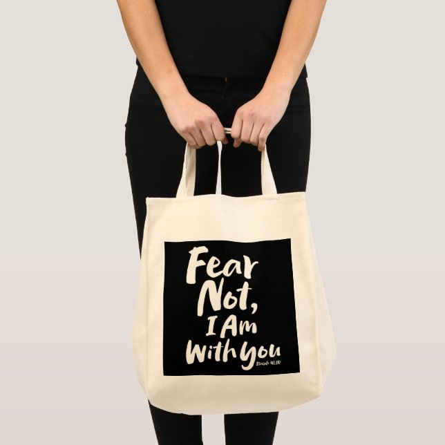 Tote Bag NE CRAINS PAS, JE SUIS avec toi - Espoir religieux (Devant (produit))