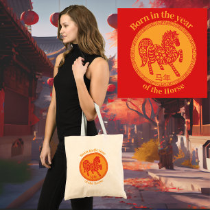 Tote Bag Né dans l'année du Cheval – Zodiaque Chinois