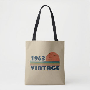 Tote Bag Né en 1963 anniversaire vintage