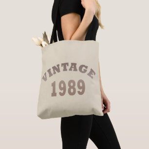 Tote Bag né en 1989 cadeau d'anniversaire vintage