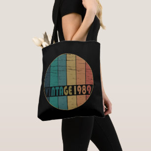 Tote Bag Né en 1989 cadeau d'anniversaire vintage