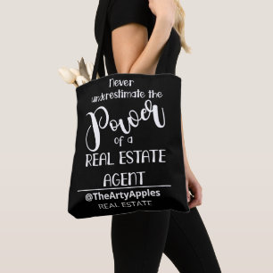 Tote Bag ne jamais sous-estimer le pouvoir de l'agent immob