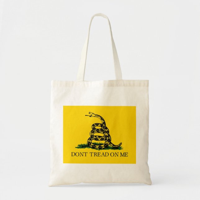 Tote Bag Ne marchez pas sur moi - le drapeau de Gadsden (Devant)