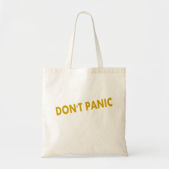 Tote Bag Ne panique pas une citation amusante (Devant)