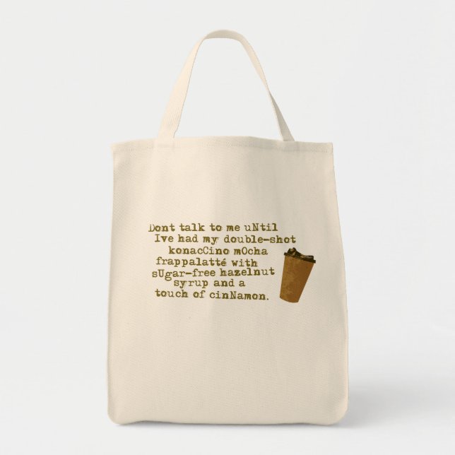 Tote Bag Ne parlez pas de café nécessaire (Devant)
