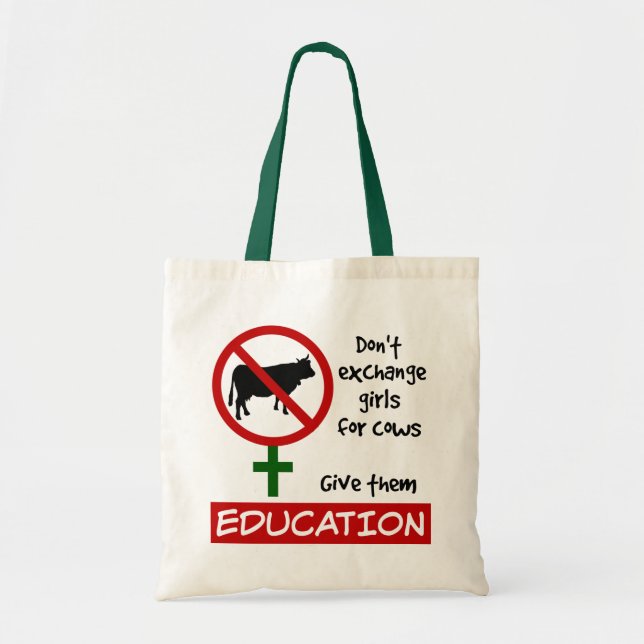Tote Bag Ne pas échanger des filles contre des vaches, leur (Devant)