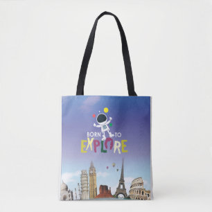 Tote Bag Né pour explorer   Aventure mignonne de l'astronau