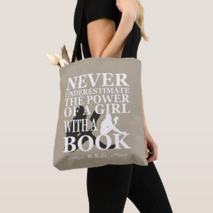 Tote Bag Ne sous-estimez jamais le pouvoir d'une fille avec