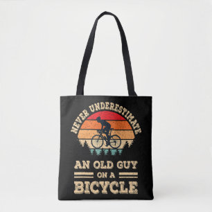 Tote Bag Ne Sous-Estimez Jamais Un Vieux Type Sur Un Vélo D