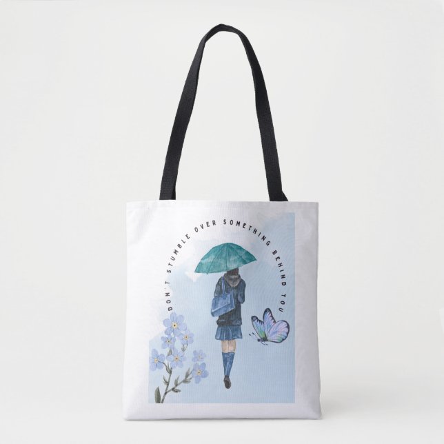 Tote Bag Ne tombez pas sur quelque chose derrière vous (Devant)