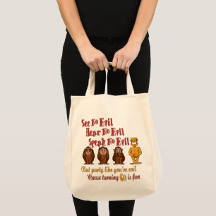 Tote Bag Ne voir l'aucune partie mauvaise soixantième